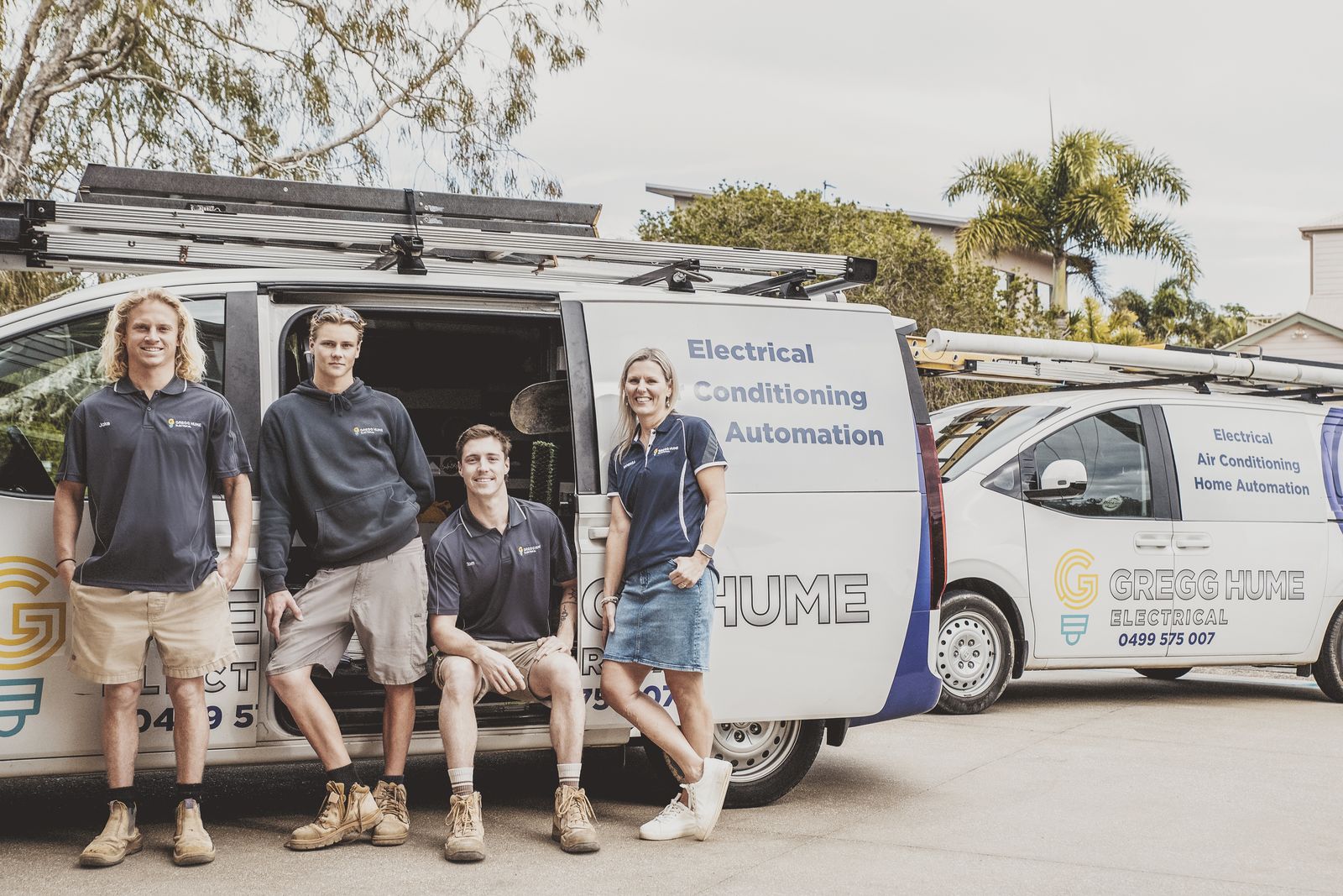 The Gregg Hume Electrical team with their van