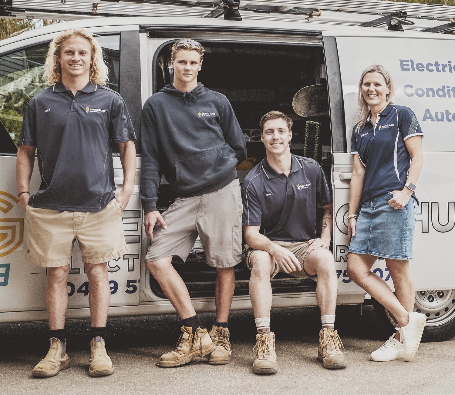 The Gregg Hume Electrical team with their van